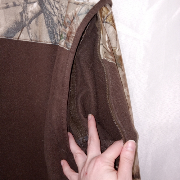 Rocky Realtree Camo Fleece Jacket – Men’s Size XL Full Zip - Removable Sleeves - Picture 6 of 12